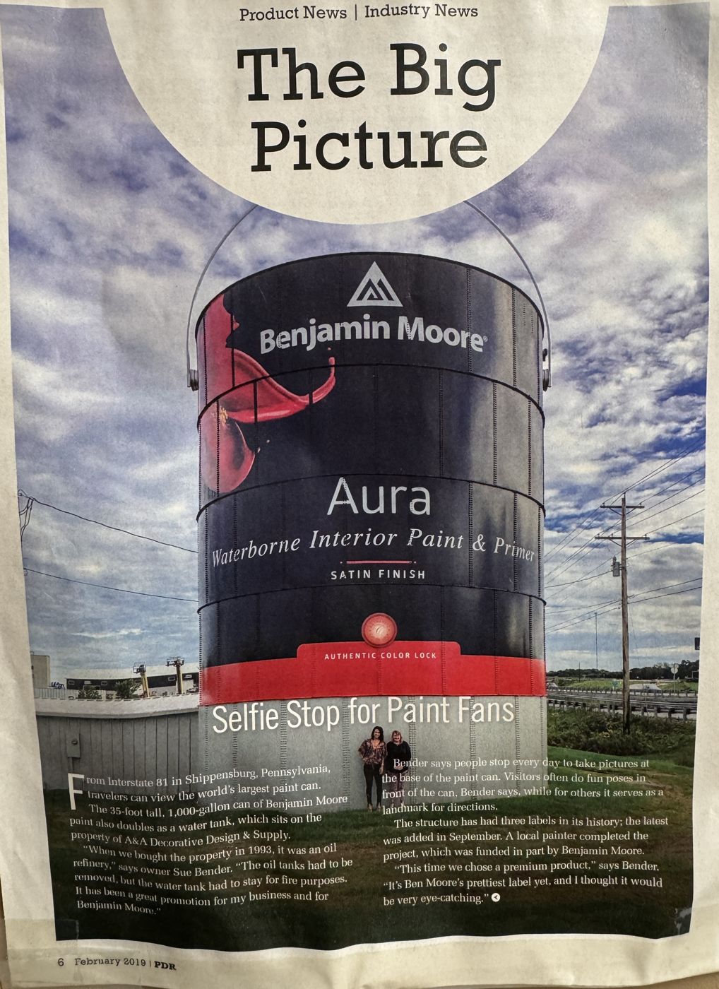 Clipping: Selfie stop for paint fans, PDR (Paint & Decorating Retailer), February 2019