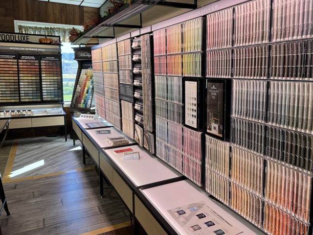 The Benjamin Moore color wall