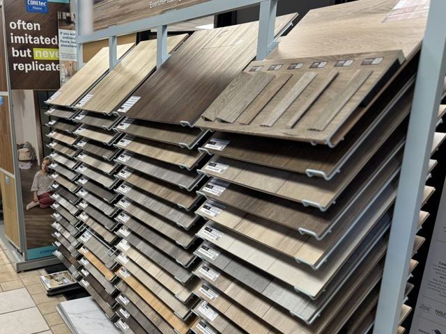 Luxury vinyl plank displays