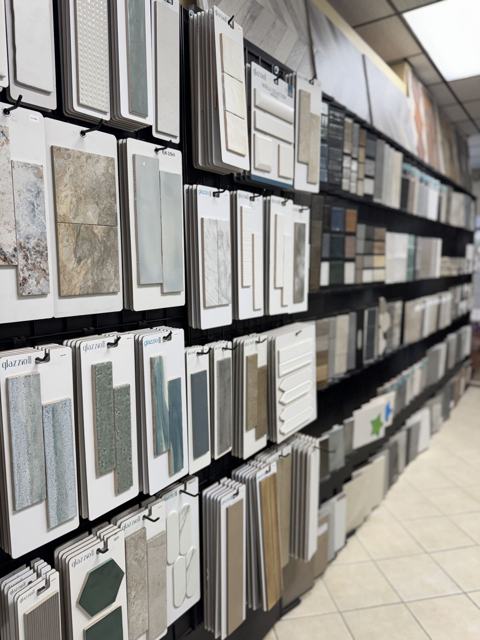 The tile sample wall